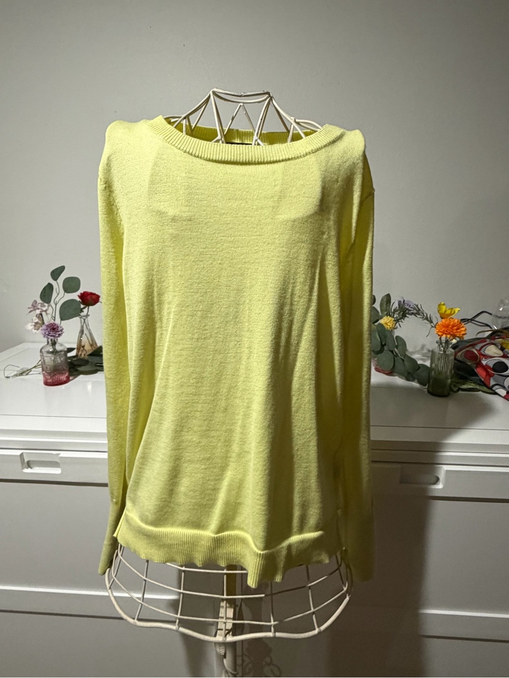 Premise Light Yellow Scoop Neck Sweater